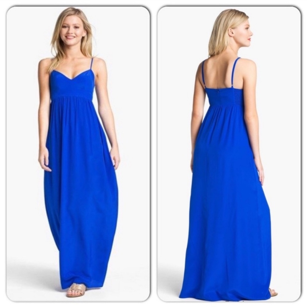 Amanda Uprichard Royal Blue Silk Maxi